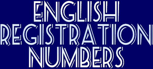 English Registration Numbers