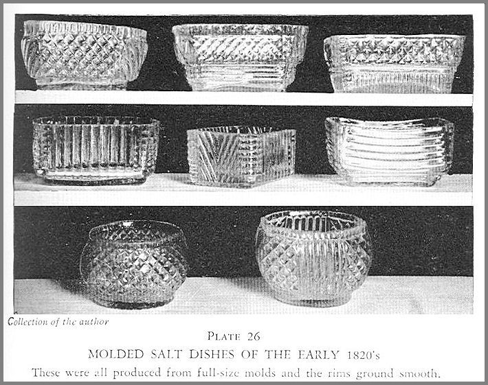 Molded salt dishes c.1820s