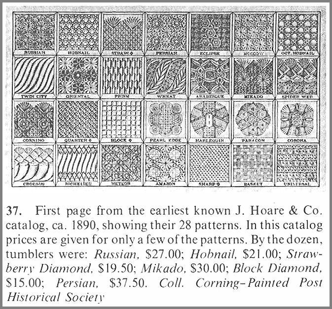 J. Hoare & Co. cut glass patterns